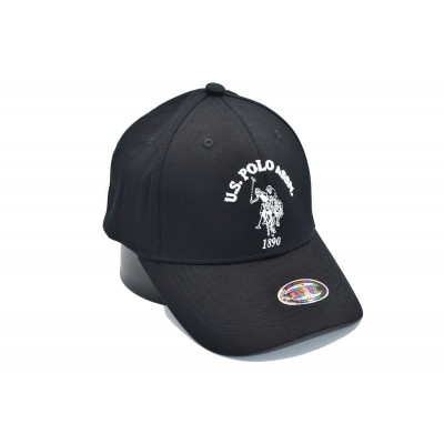 Кепка без регулятора (фулка) Classic U.S. Polo Assn. 55-57, 57-59 см KE F1901-91 Чорна