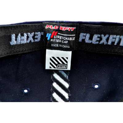 Кепка без регулятора (фулка) Flexfit Off-White 56-58 см KE F1901-21 Темно-синя