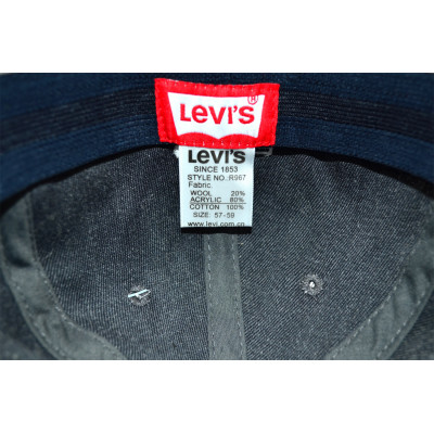 Кепка без регулятора (фулка) Classic Levi's 55-57 см KE F2001-2 Темно-сіра