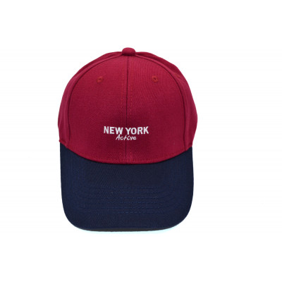 Кепка без регулятора (фулка) NB16 New York Active 55-57 см KE F2001-12 Бордова