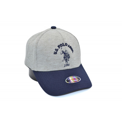 Кепка без регулятора (фулка) Classic U.S. Polo Assn. 55-57, 57-59 см KE F1901-93 Світло-сіра