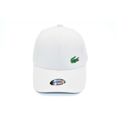 Кепка без регулятора (фулка) Classic Lacoste 57-59 см KE F1901-94 Біла