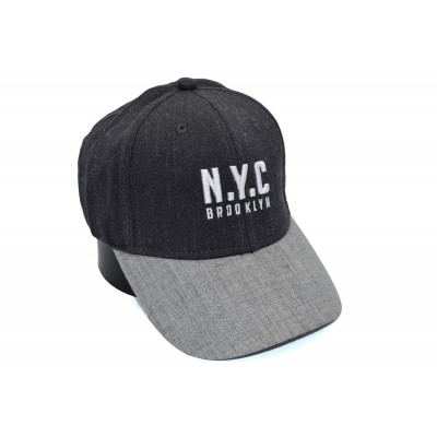 Кепка без регулятора (фулка) NB16 N.Y.C. Brooklyn 55-57 см KE F2001-14 Темно-сіра