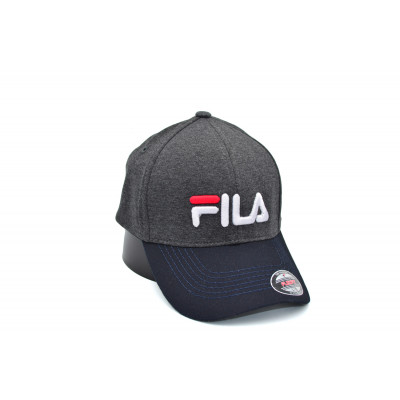 Кепка без регулятора (фулка) Flexfit Fila 56-58 см KE F1901-14 Темно-сіра