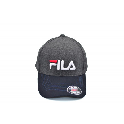Кепка без регулятора (фулка) Flexfit Fila 56-58 см KE F1901-14 Темно-сіра