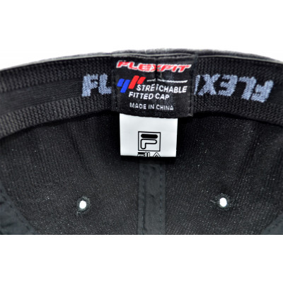 Кепка без регулятора (фулка) Flexfit Fila 56-58 см KE F1901-14 Темно-сіра