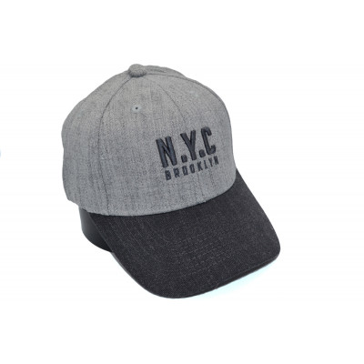 Кепка без регулятора (фулка) NB16 N.Y.C. Brooklyn 55-57 см KE F2001-15 Світло-сіра