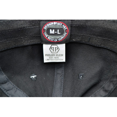 Кепка без регулятора (фулка) Classic Philipp Plein 55-56, 56-57 см KE F1901-175 Чорна