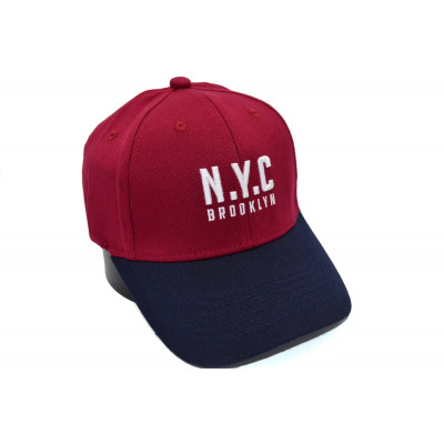 Кепка без регулятора (фулка) NB16 N.Y.C. Brooklyn 55-57 см KE F2001-16 Бордова