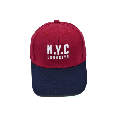 Кепка без регулятора (фулка) NB16 N.Y.C. Brooklyn 55-57 см KE F2001-16 Бордова