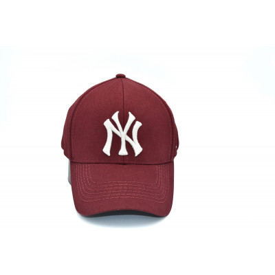 Кепка без регулятора (фулка) Flexfit NY Yankees 56-58 см KE F1901-26 Бордова