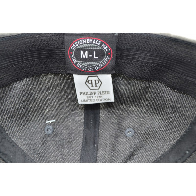 Кепка без регулятора (фулка) Classic Philipp Plein 55-56, 56-57 см KE F1901-157 Темно-сіра