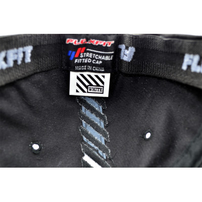 Кепка без регулятора (фулка) Flexfit Off-White 56-58 см KE F1901-20 Чорна